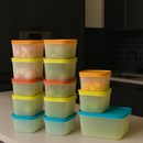 Kit de 13 Tuppers Herméticos con Tapa Antifugas Resistente al Congelador y al Microondas [Últimas Unidades]