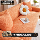 [Llevá 2 Pagá 1] Funda para Sofá Floral en Poliéster y Elastano (¡Renová tu hogar con encanto y confort!) + 2 Fundas para Almohadones