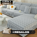 [Llevá 2 Pagá 1] Funda para Sofá Milano en Poliéster y Elastano (¡Estilo, Protección y Confort Instantáneo!) +2 Fundas de Almohadón de Regalo