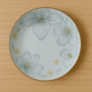 Kit 10 Platos de Cerámica Sakura con Pintura Artesanal (Belleza y Sofisticación en Tu Mesa!) + 10 Vasos Aruba