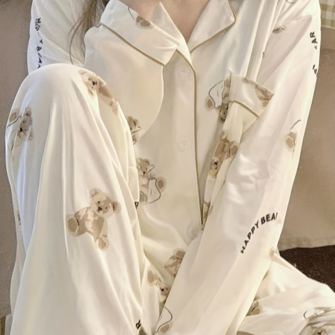 [Llevá 3 Pagá 2] Pijamas Femeninos en Seda Hielo y Algodón + REGALO: Par de Pantuflas