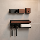Set de 3 Organizadores de Baño de Madera y Acero Inoxidable con Divisiones Inteligentes