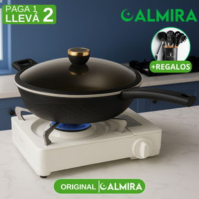 [Llevá 2 Pagá 1] Sartén Antiadherente Premium con Revestimiento Duradero, Cocción Uniforme y Limpieza Fácil + REGALO: Kit de Utensilios