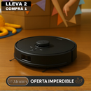 [Llevá 2 Pagá 1] Robot Aspiradora CleanUp Inteligente con Sensor Anticaída, Aspira, Barre y Pasa el Trapo + Repuesto de Accesorios