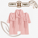 [Llevá 3 Pagá 2] Bata de Mujer Velvet Aterciopelada 100% Algodón (Abrigo y Elegancia para el Invierno!)